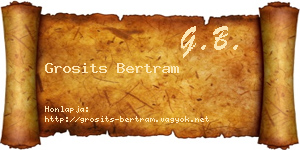Grosits Bertram névjegykártya